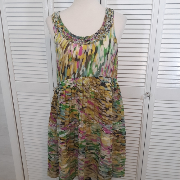 Anthro leifsdottir silk sundress sz 8 *C7 - Picture 7 of 7